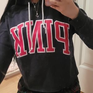 vs pink cropped hoodie